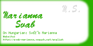 marianna svab business card